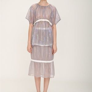 Rainbow sheer skirt set